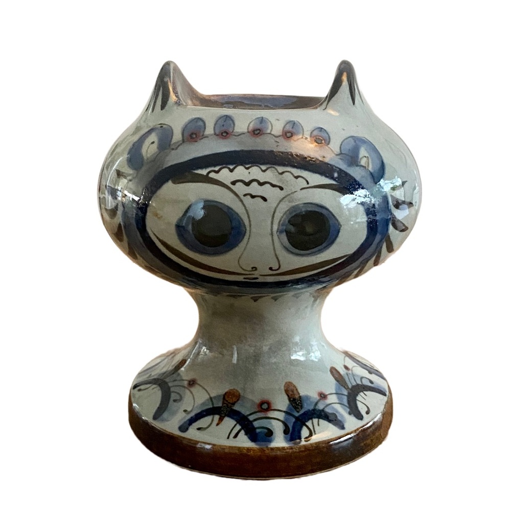 Ken Edwards Tonala Ceramic Cat Candle Holder